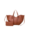 brown vegan leather tote bag spacious travel tote Price In USA