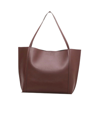 Elegant Coffee Brown Minimalist Shoulder Tote Bag Price In USA