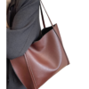 Elegant Coffee Brown Minimalist Shoulder Tote Bag Price In USA