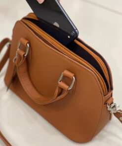 Genuine Leather Cognac Shoulder Bag for Women in USA