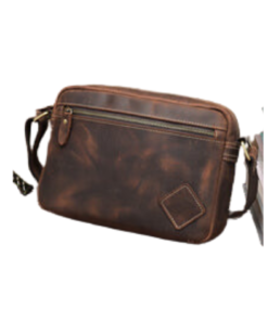 Men's Crazy Horse Leather Messenger Bag Price In USA