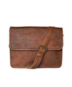 Flapover Crossbody Leather Laptop Bag Price In USA