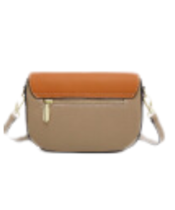 Khaki Genuine Leather Flap Saddle Bag with Buckle Price In USA