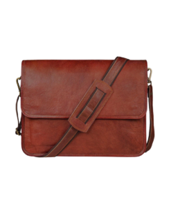 Vintage Brown Flap Over Leather Messenger Bag Price In USA